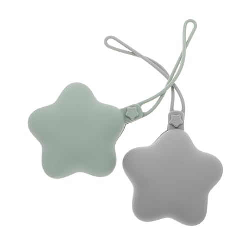 UPKOCH 2 piezas Caja de para Chupetes Portátil Estuche Protector Antipolvo para Recién Nacidos Diseño Compacto para Viaje y Almacenamiento Seguro para Bebés y Niñas Color Gris y Verde