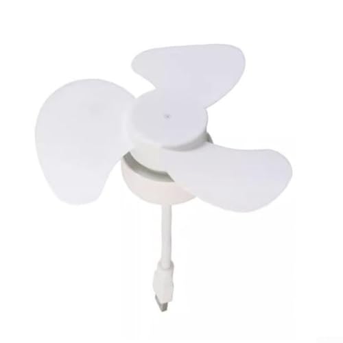Caswynlife Ventilador de techo USB, diseño compacto de plástico silencioso de 14 cm con dirección de flujo de aire ajustable, para dormitorio, dormitorio y refrigeración de oficina pequeña