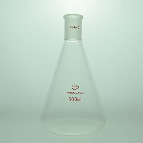 Proglass Glass 1000mL Erlenmeyer Flask Heavy Wall with 24/40 Standard Taper Joint