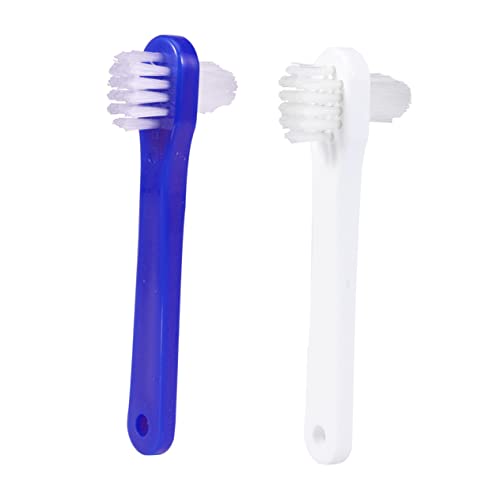 SKISUNO Escova De Dentes Dupla Face 4 Unidades Limpador De Dentes Falsos Escova De Limpeza De Dentad
