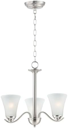 Maxim Vital-3 Light Chandelier-20 Inches Wide by 18 inches high-Satin Nickel Finish