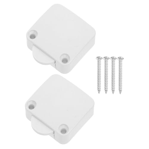 FELTECHELECTR 2 piezas Interruptor Automático para Luz de Armario Diseño Duradero Cobre y Abs para Puertas de Ropero y Gabinete Fácil Instalación con Tornillos Incluidos