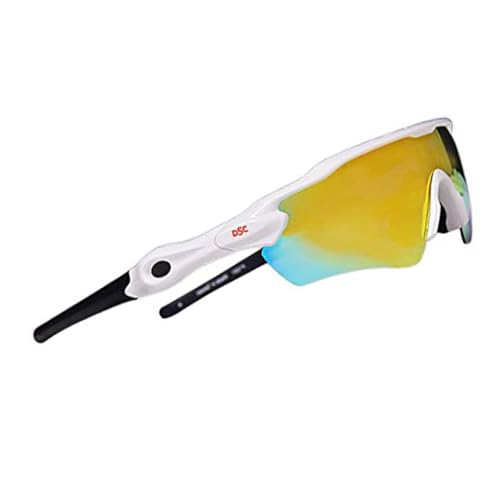 DSC Glider Polarized Cricket Sunglasses | Frame colour: White | Size: Mens | 100% UV Protected | Sunglasses for Men & Women