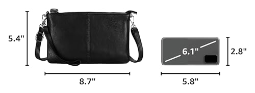 Image of befen Genuine Leather Wristlet Clutch Wallet Purses Small Crossbody Bags for Women with RFID Blocking Card Slots