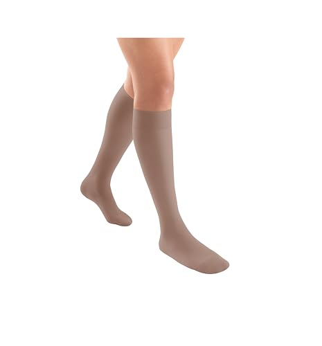 Opiniones de Talla 30 - los preferidos. 50 JOBST Activa - Calcetines de compresión transparentes de 20 a 30 mmHg hasta la rodilla, puntera cerrada, bronce solar, talla M