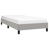 Couleur : gris clair;Matériau : tissu (100 % polyester), contreplaqué, bois d'ingénierie;Dimensions totales : 203 x 103 x 25 cm (L x l x H)