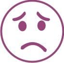Sad Face Stamp - Purple