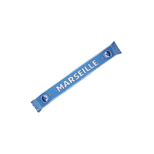 Nyls Création Echarpe Marseille Supporter Bleu Provence et Blanche Football - Taille unique - Bleu