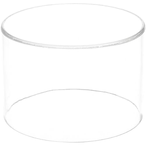 Plymor 4" H x 6" D Clear Acrylic Round Cylinder Display Riser