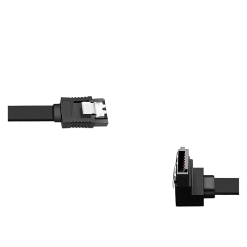 Cable SATA 3.0 Negro 50 cm Conectores Recto y Angular miniatura 3