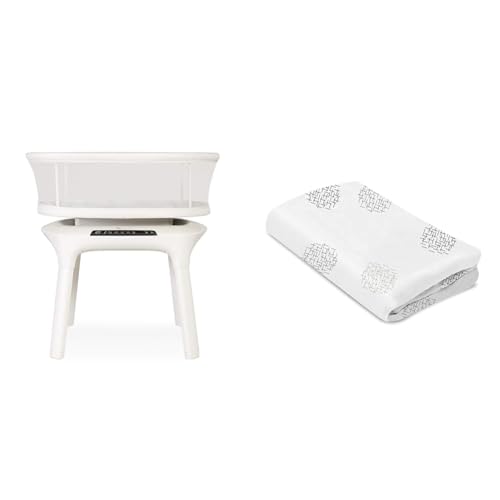 4moms MamaRoo Sleep Bassinet, Supports Baby's Sleep with Adjustable Features - 5 Motions, 5 Speeds...