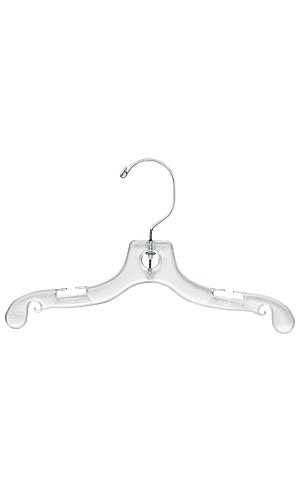 Clear Plastic Children's Dress Hanger - 10
