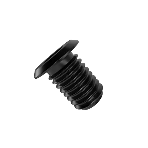 Akso Aoyupe 1 Pcsブラック304ステンレスM 10 x 1.25ボルト、オートバイバックミラーカバー、右（標準）ネジ付きバイク穴埋めカバー、適切なヤマハ、川崎、スズキ、ホンダ、BMW、等自動二輪車ミラー穴カバーネジ（六角レンチ付き）