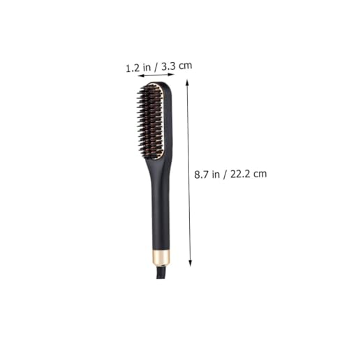 Plancha para Barba y Cabello Eléctrica ABOOFAN, Peine Alisador Portátil con Temperatura Ajustable (160-190-220 °C), Enchufe Estándar EE.UU., para Hombres miniatura 2