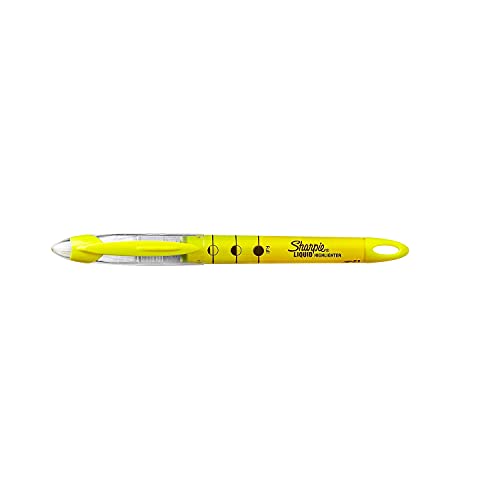 Sharpie Accent Pen-Style Liquid Highlighter - Micro Marker Point Type - Chisel Marker Point Style - Yellow Ink, Dozen #TOP5