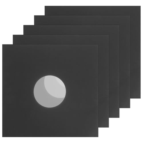 Generico 6 Pezzi Custodie per Dischi in Vinile 12 Pollici in Carta Kraft Nera Protezione Esterna AntiGraffio per Album Vinile Conservazione e Esposizione Collezione