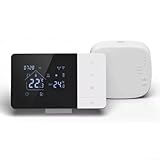 Funkthermostat, kabellos programmierbarer Raumthermostat, Wandmontierter Boiler Thermostat zum Heizen und Kühlen, App und Stimme für Tuya für Smart Life (Ohne WLAN)