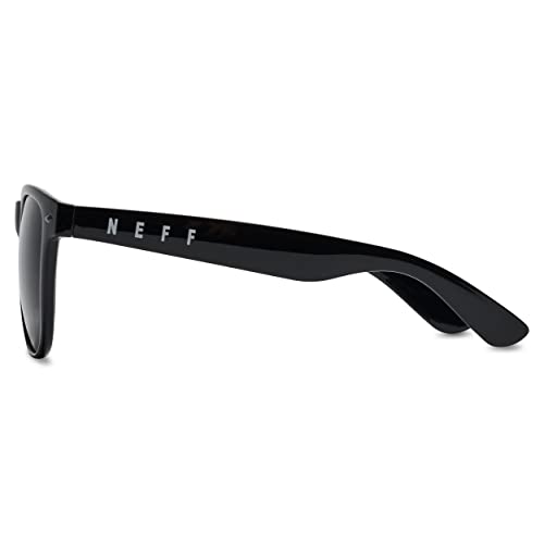 Neff Men's Daily Shades Classic Style Sunglasses Rectangular, Gloss Black, One Size #TOP2