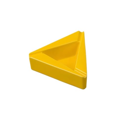 Cendrier en céramique triangulaire jaune pour sublimer votre table basse de salon