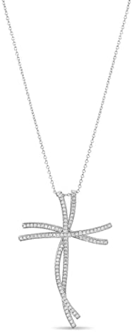 Scienza Endless Faith Cross Necklace for Women – 18” Cross Chain w/Dazzling Cubic Zirconia Stones – Luxury Sterling Silver Cross Necklaces for Women – Meaningful Christian Gifts for Women Faith