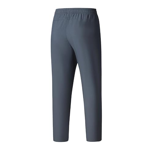 Sinzelimin Men's Hiking Pants Fashion Quick-Drying Lace up Elastic Waist Fishing Trouser Loose Comfy Wide Leg Sweatpant2