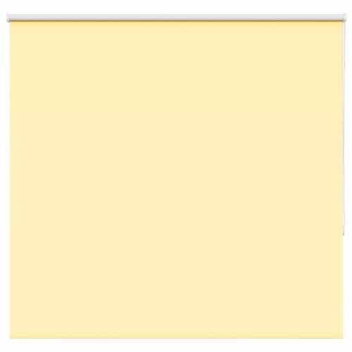 vidaxl roller blind blackout yellow 145x130 cm - no-drill clamping installation, 100% polyester, child-safe chain design