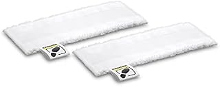 Kärcher EasyFix microfibre floor cloths, compatible with the floor nozzle EasyFix for Kärcher SC steam cleaners microfibre wipes, with hook-and-loop system and base strap, 2 pcs