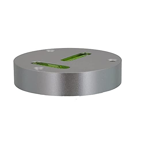 Metal Round Horizontal Bubble T-Type Two-Way Level Instrument Metal Level Diameter 60Mm Accuracy 5 ′ / 2Mm (Silvery) #TOP5