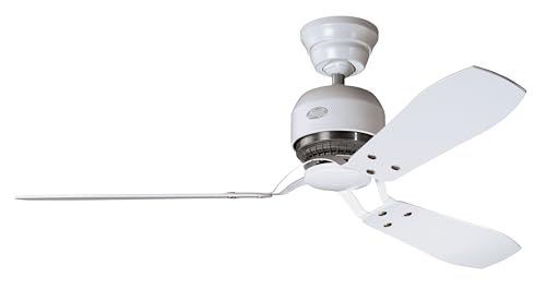 Hunter 132 cm | 52 pouces Industrie Ventilateur de Plafond Blanc avec Contrôle Mural, 24547