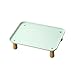 ＫＬＫＣＭＳ Raised Cat Bowl Stand Pet Food Table Comfort Elevated Holder Pet Feeding Dish Stand Cat Dog Bowl Tray, Green