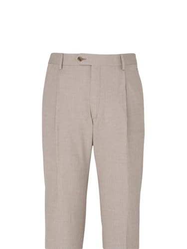 Paul Fredrick Men's Microfiber Check Single Pleat Pants2