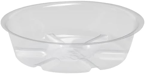 Rocky Mountain Goods Bandeja de goteo de plástico transparente para plantas, 4 pulgadas, bandeja para plantas de interior y exterior para macetas,