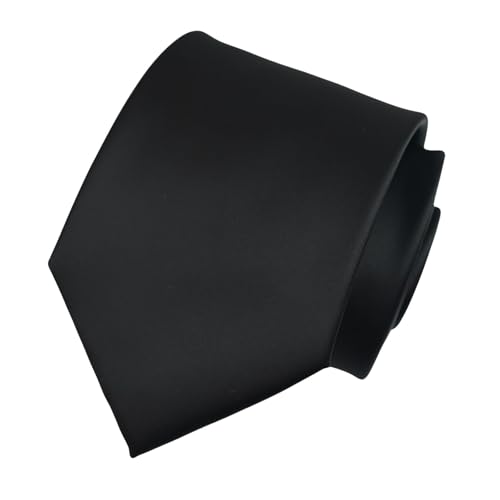 [ミチコロンドン] 礼装 黒 ネクタイ ブランド フォーマル ブラック 礼装 仏事 法事 葬式 葬儀 (MKCPP-B7 朱子 スリム 7cm ポリエステル)