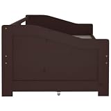 Generisch Kangmusi Tagesbett 3-Sitzer Schubladen Dunkel Kiefernholz 90x200 cm, 322172
