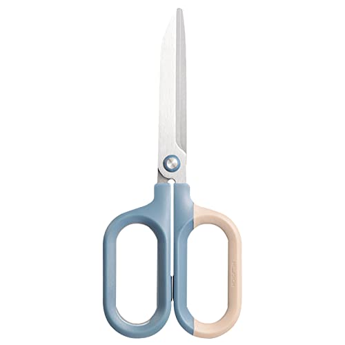 EZWORK Multipurpose Scissors, Comfort-Grip Handles Sharp Scissors for Office Home School Craft Sewing Fabric Supplies (7", Blue-1)