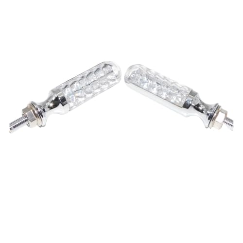 Intermitentes de moto antivibración sustitución directa 8mm luces ámbar cromo