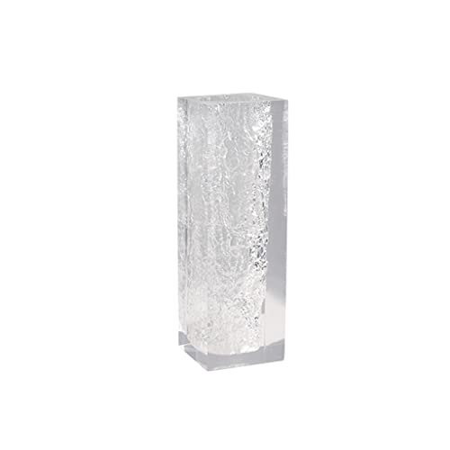 Vase acrylique transparent moderne de 35cm pour salon et décoration de table