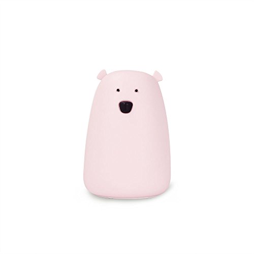 Veilleuse Big Ours Little L rose en silicone comme cadeau de naissance