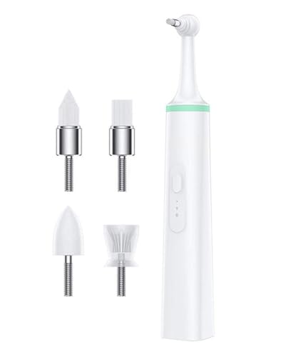 Cepillo De Dientes Eléctrico, Pulidor De Dientes, Cepillo De Dientes Ultrasónico Con 4 Cabezales De Cepillo for Borrador De Manchas, Herramienta De Limpieza De Boca(Green)