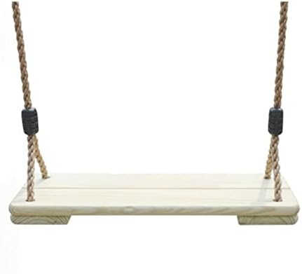 Swing Set Hanging Wooden Tree Swings for Kids Children Teen Adult with Straps Classic Swing Seat with Adjustable Nylon Rope for Playground Home Swing Seat