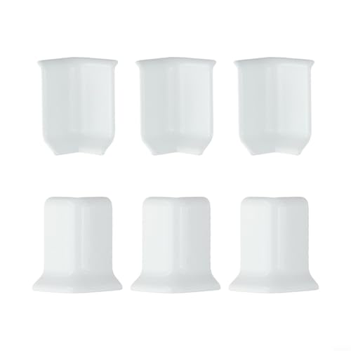 Juego de bloques de esquina para zócalos de 5 4 cm de altura, 6 piezas para soluciones Quick Home Trim (S, blanco)