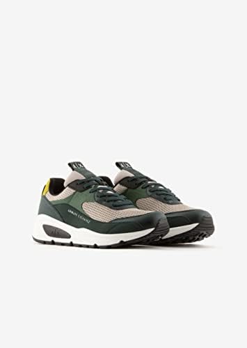 A | X ARMANI EXCHANGE Men's Multi Color Chunky Sneaker, Dark Green+ Fog +Gre, 11 | Image 2