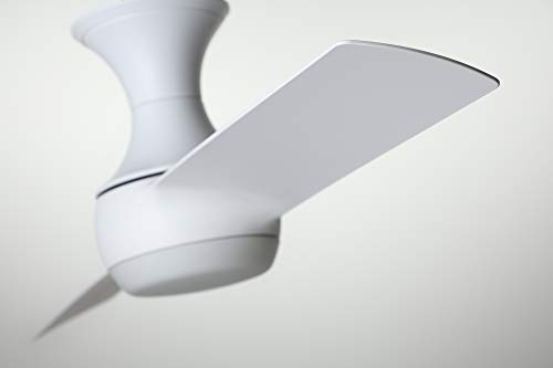 Luminance Cf560Sw Kathy Ireland Home Duo Flush Mount Ceiling Fan 54 Inch Led Lighting Fixture With Hugger Design, 2 Blades, And Wall Control, Satin White #TOP3