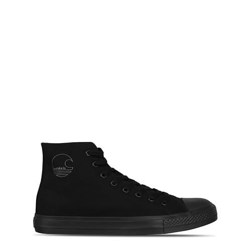 Image of Soul Cal Canvas High Mens Trainers Black/White 9 (43)