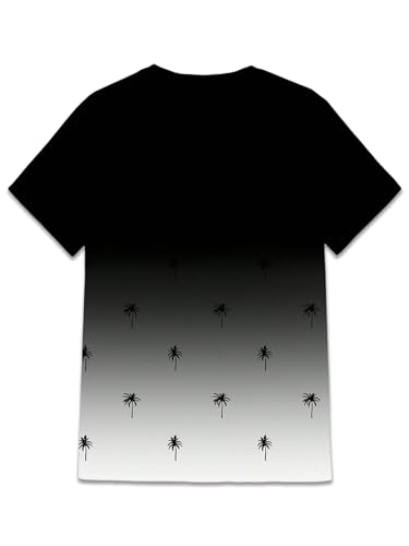 Men's T Shirt Graphic Ombre Shirt Top Crew Neck Short Sleeve Tropical Print Casual Tees2