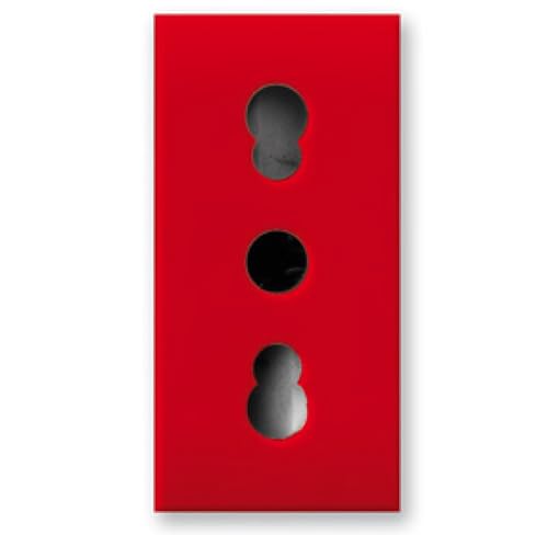 Presa Bipasso 2P+T Rossa S44 1M