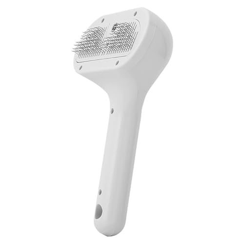 Pet Grooming Brush with Mist Spray, 3-in-1 Deshedding Tool for Cats and Dogs, Self-Cleaning with Water Tank (White)