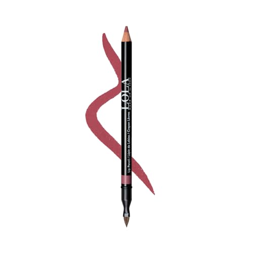 Image of LOLA Make Up by Perse Lip Pencil – Smooth Precision Lip Liner with Jojoba Oil – Defines, Conditions & Prevents Feathering – Built-In Lip Brush – Paraben-Free, Cruelty-Free – [002-Petal]