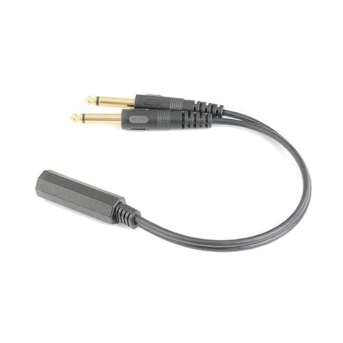 Adaptador de audio divisor Jack 6.35mm macho a hembra miniatura 1