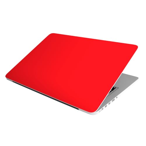 Image of Laptop Skin Stickers HD Quality Sticker for Laptops Upto 15.6 inch (Dustproof|Waterproof|Scratchproof|Reusable) - BE Tom RED (2102)